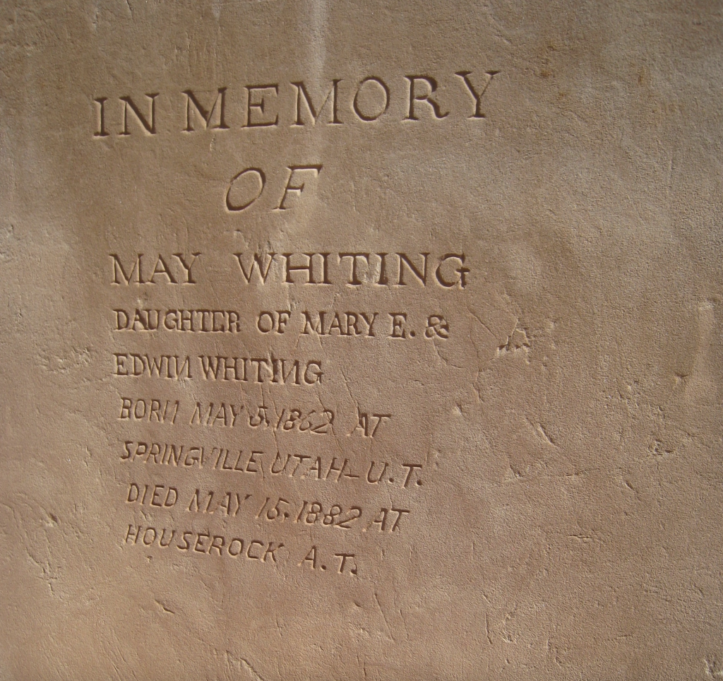 inscription May Whiting Gravesite